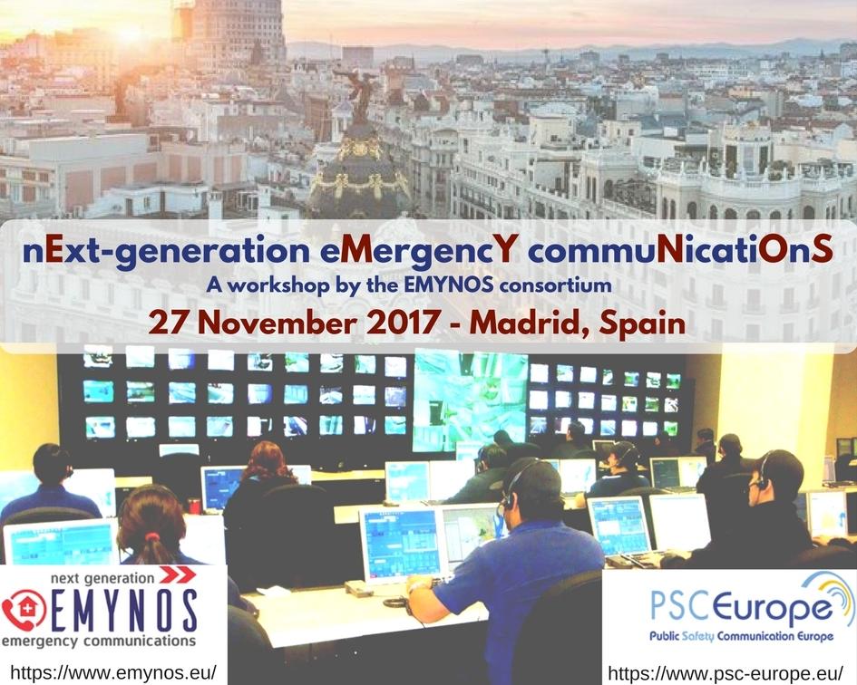 emynos, next generation emergency communications, workshop, madrid